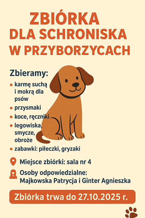 Zbiórka karmy dla psów ze schroniska!
