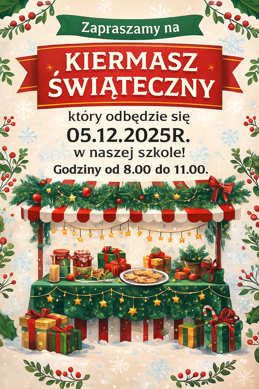 Zapraszamy na Kiermasz Świąteczny!