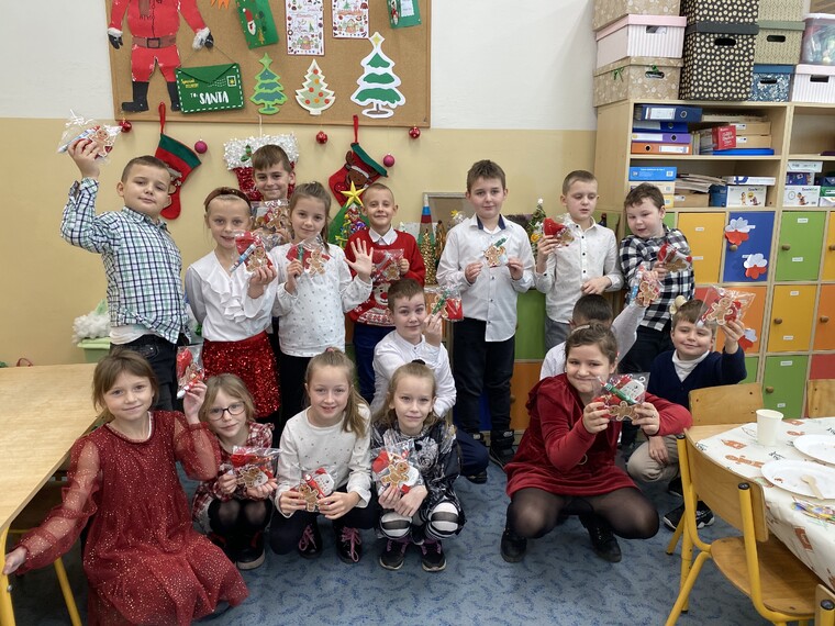 Wigilia klasowa w klasie 2b.