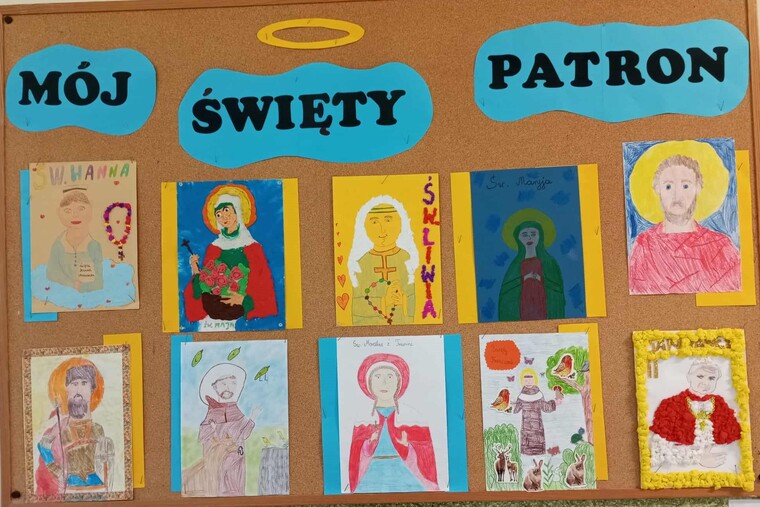 Wyniki konkursu plastycznego „Mój Święty Patron”.